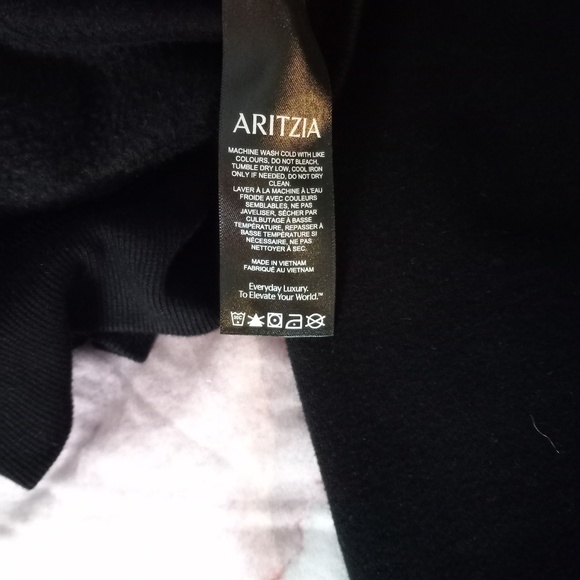 Aritizia- Cozy Sweatfleece Perfect Hoodie-Women's SZ XL- Black - Picture 7 of 7